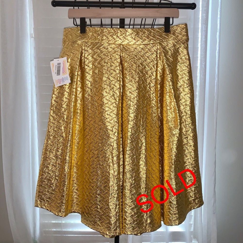LuLaRoe Gold Metallic Madison - Elegant Collection